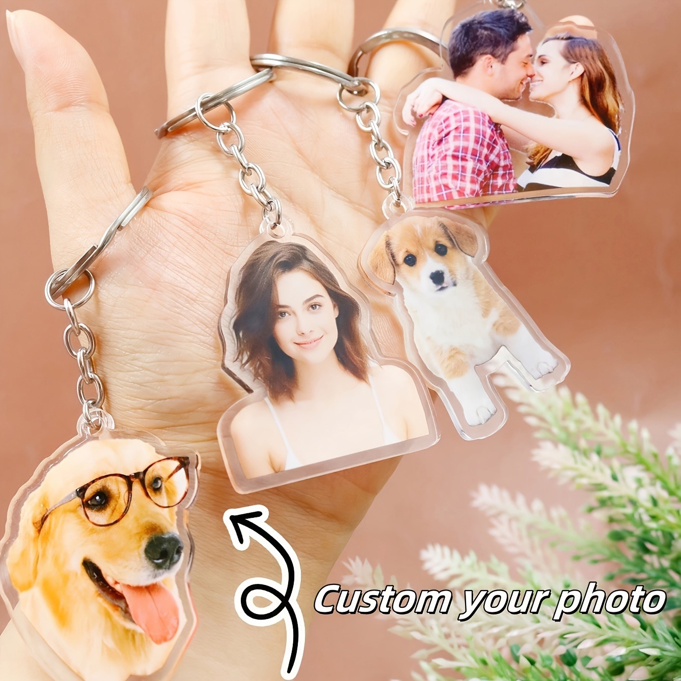Phone Accessories Charms - 맞춤형 사진 아크릴 키체인 - 사진