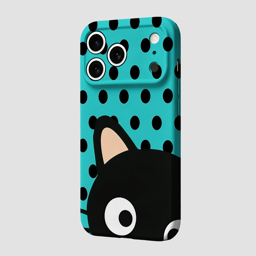 터키석색 물방울 무늬 고양이 디자인 아이폰 케이스 (아 - Apple Iphone 15 리뷰 및 가격