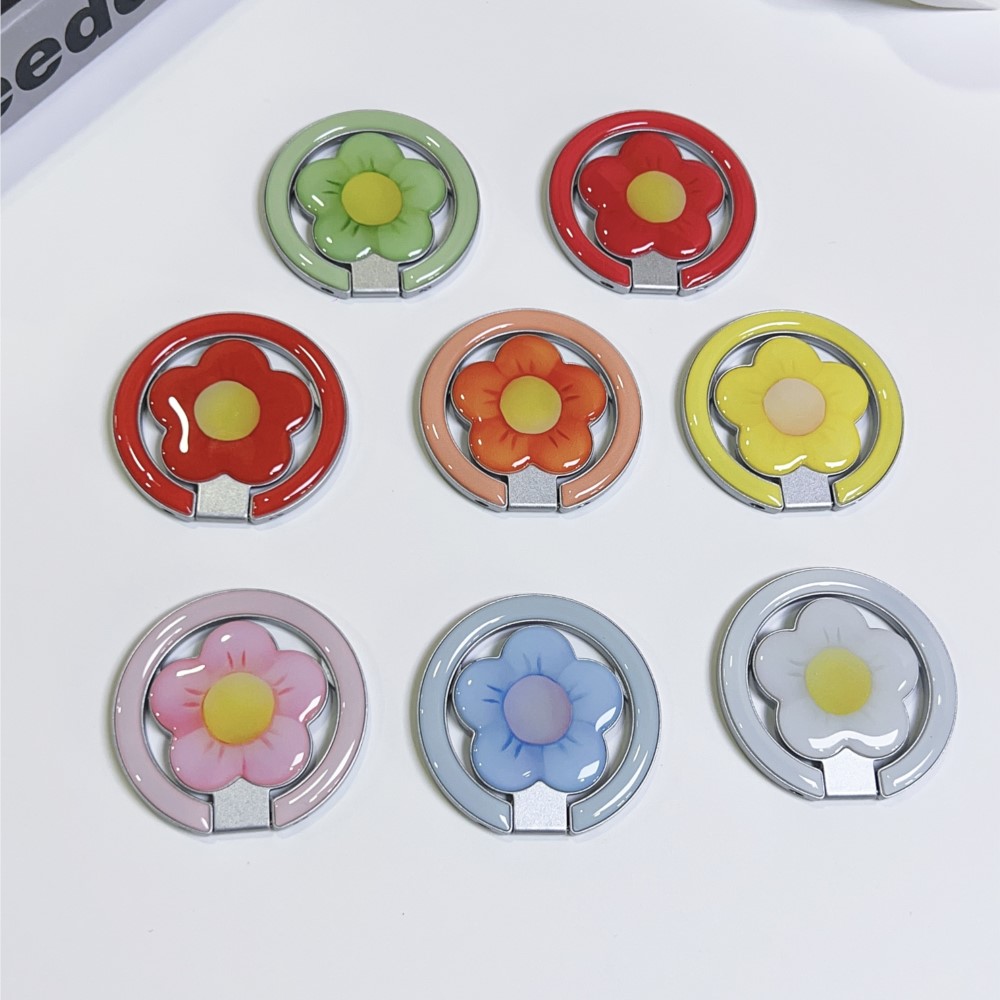 꽃 모양 자석 접이식 킥스탠드 폰 링 홀더 낙하 방지  - Phone Accessories Holder Car 리뷰 및 가격