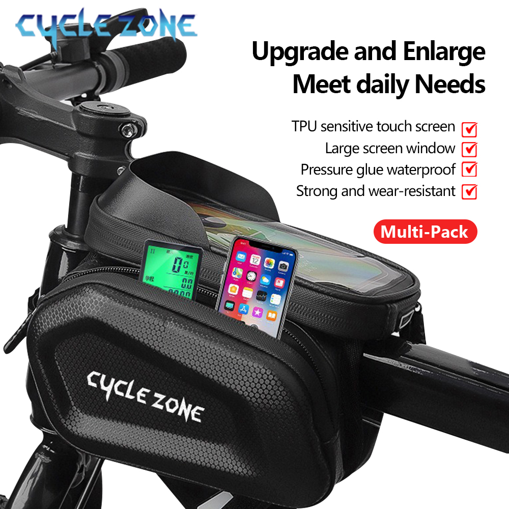 자전거 가방 자전거 상단 앞 튜브 프레임 가방 터치스크 - Phone Zone Accessories & Repair Photos 리뷰 및 가격