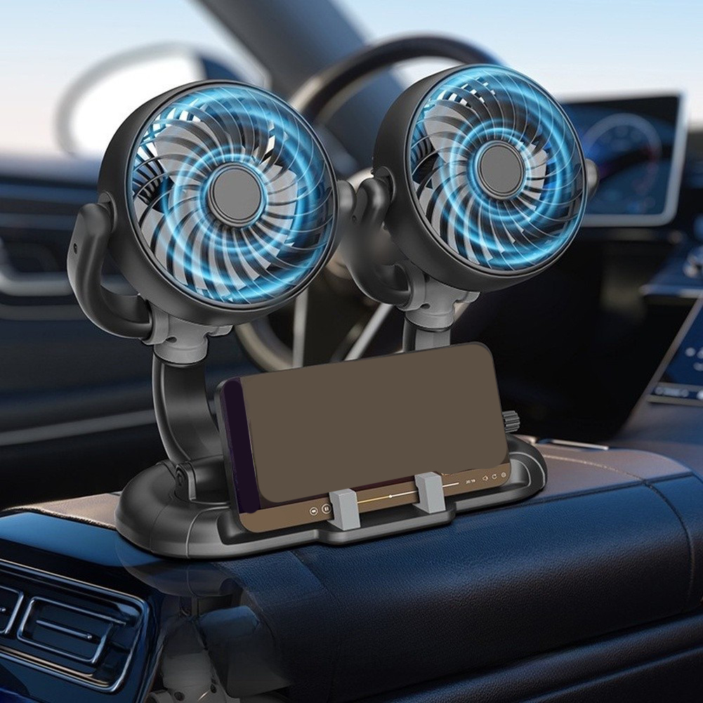 카 360 °   회전식 USB 차량용 냉각팬(휴대폰  - Phone Accessories Useful 리뷰 및 가격
