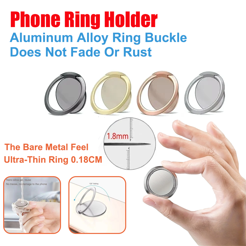 초박형 메탈 링 홀더 스탠드 폰용 360도 회전 °   - Phone Accessories Holder Car 리뷰 및 가격