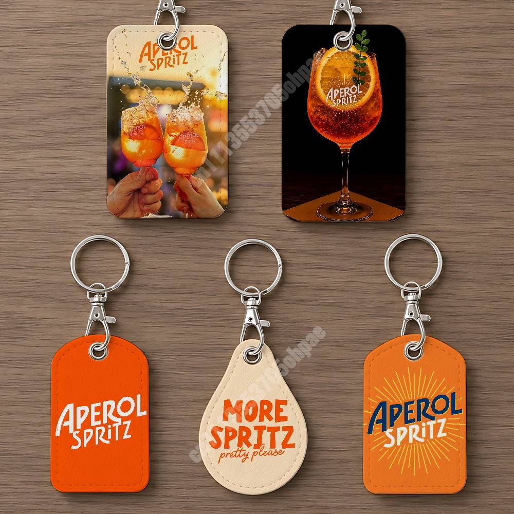 오렌지 프로세코 A-아페롤 S-스프리츠 가죽 키체인 카 - Phone Accessories Charms 리뷰 및 가격