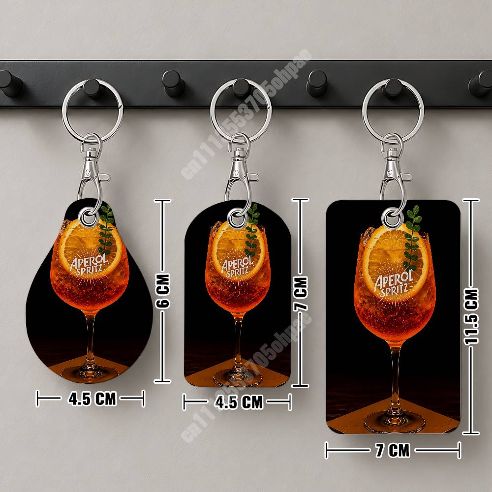 오렌지 프로세코 A-아페롤 S-스프리츠 가죽 키체인 카 - Phone Accessories Charms 리뷰 및 가격